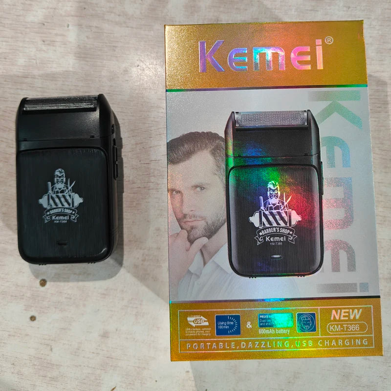 kemei KM-T366 Shaver Professional Razor Electric Shaving Machine Portable Beard Trimmer Rechargeable Razor Mini Shaver for Men
