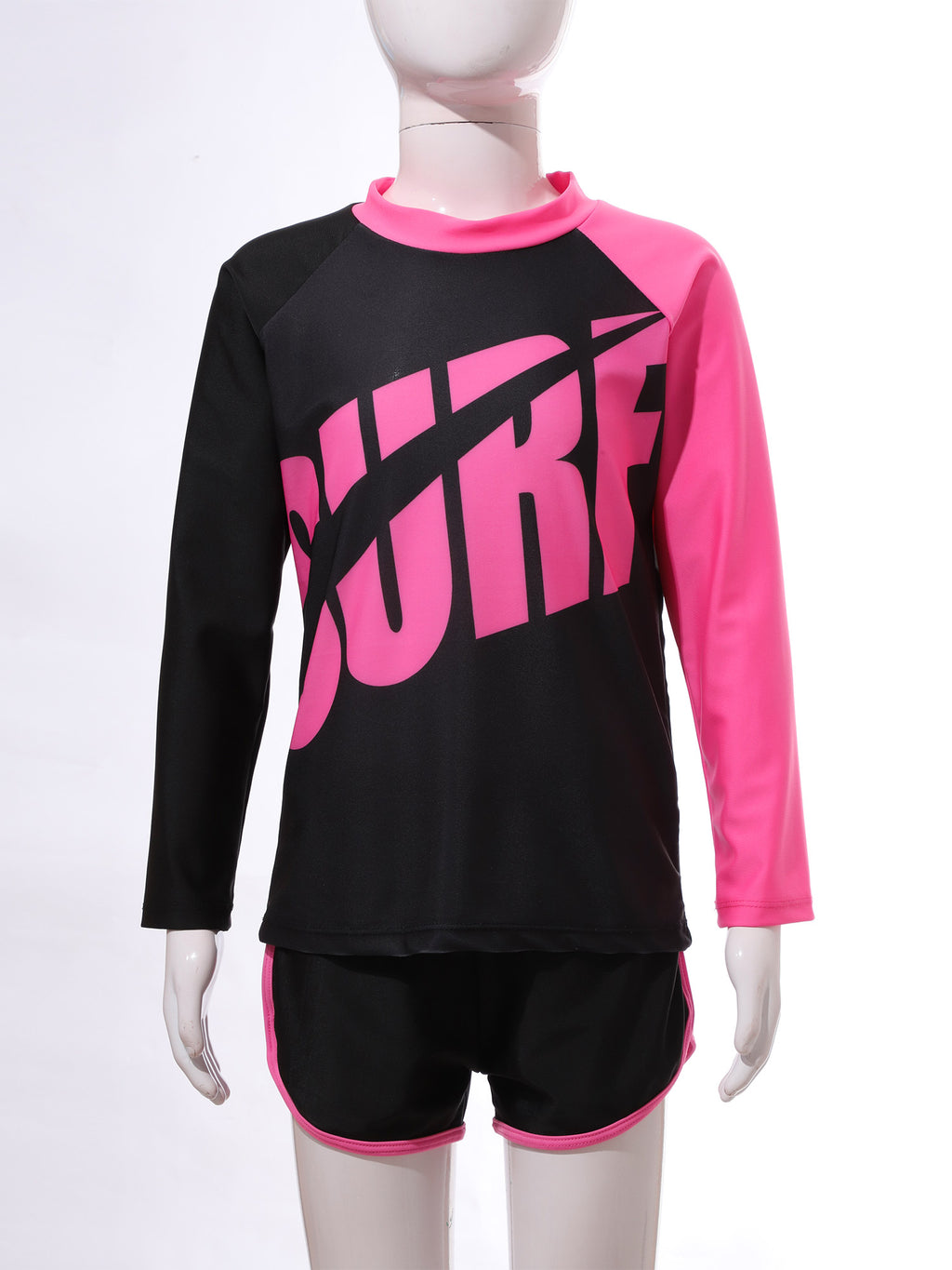 Kids Rash Guard Swimwear 3 Piece Swimming Sets Quickly Dry Swimsuit Sun Protection Long Sleeve Top+Shorts+Pants Swim Outfits