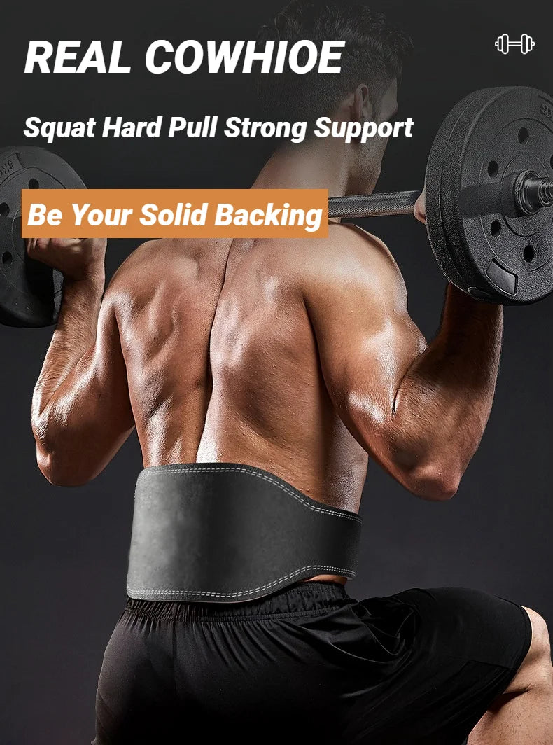 PU Leather Professional Waist Support Sports Safety Belt Protection Fitness Deep Squat Hard Pull Weightlifting Equipment Trainin
