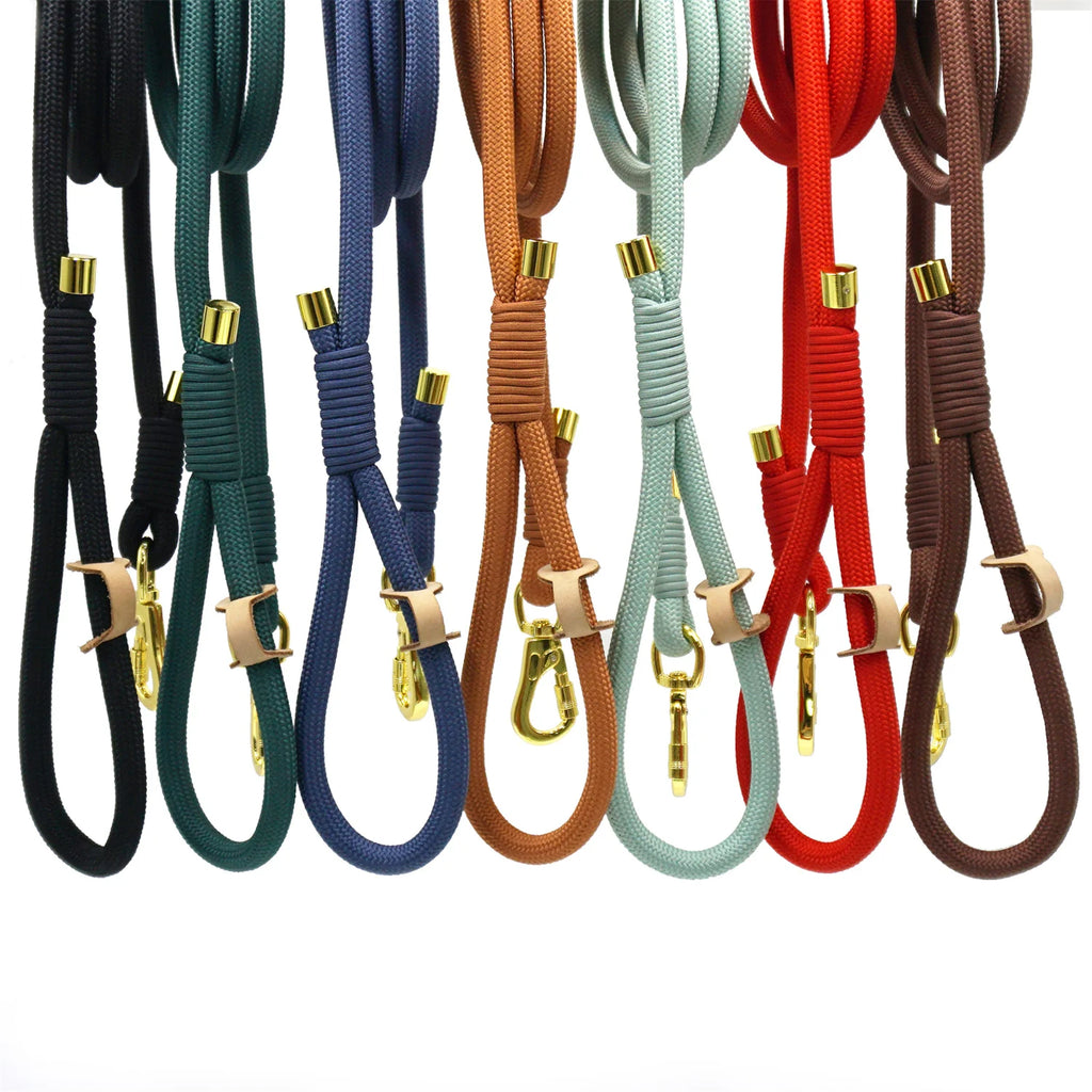 Coffee PU Leather Collar and Leash for Dogs Personalized Dog Collar for Small Medium Large Dogs Adjustable Necklace for Yorkies