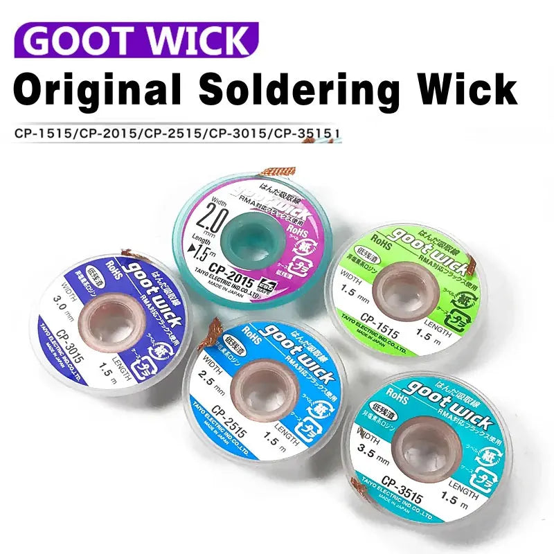 GOOT Desoldering Wick CP2015 CP2515 CP3015 CP3515 High Quality Braided Copper Wire BGA Solder Remover Repair Tool