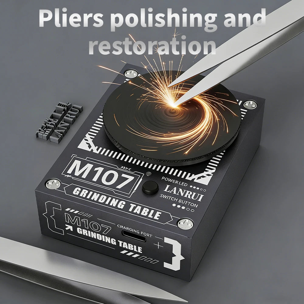 Lanrui M107 Grinding Machine for Mobile Phone Repair Tweezers Cutting Heads Blade Repair Tool Grinder Tool Grinding Machine