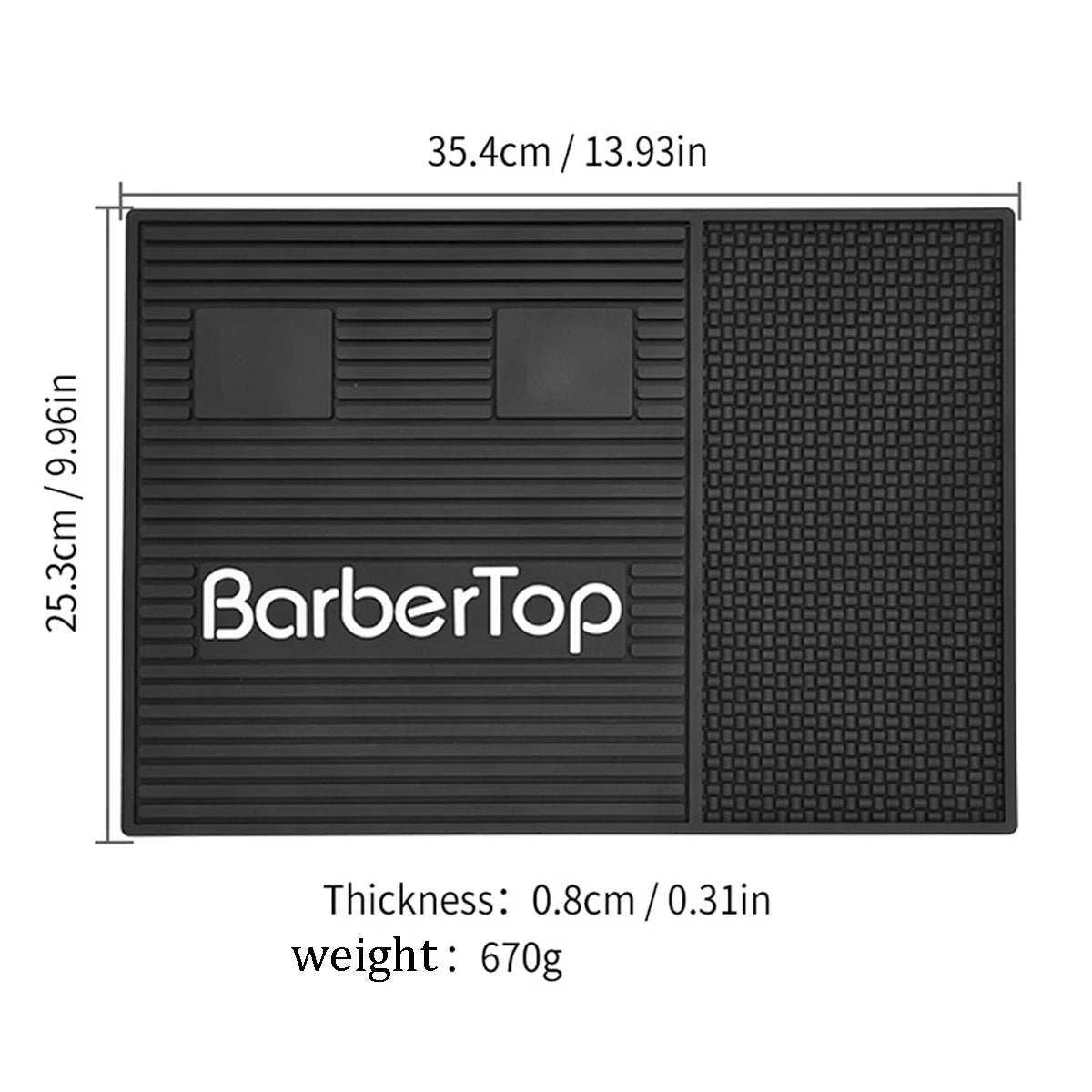 Barbershop Magnetic Hairdressing Tools Storage Mat Soft Rubber Antiskid Waterproof Pad Pro Barbershop Clippers Scissors Tool Mat