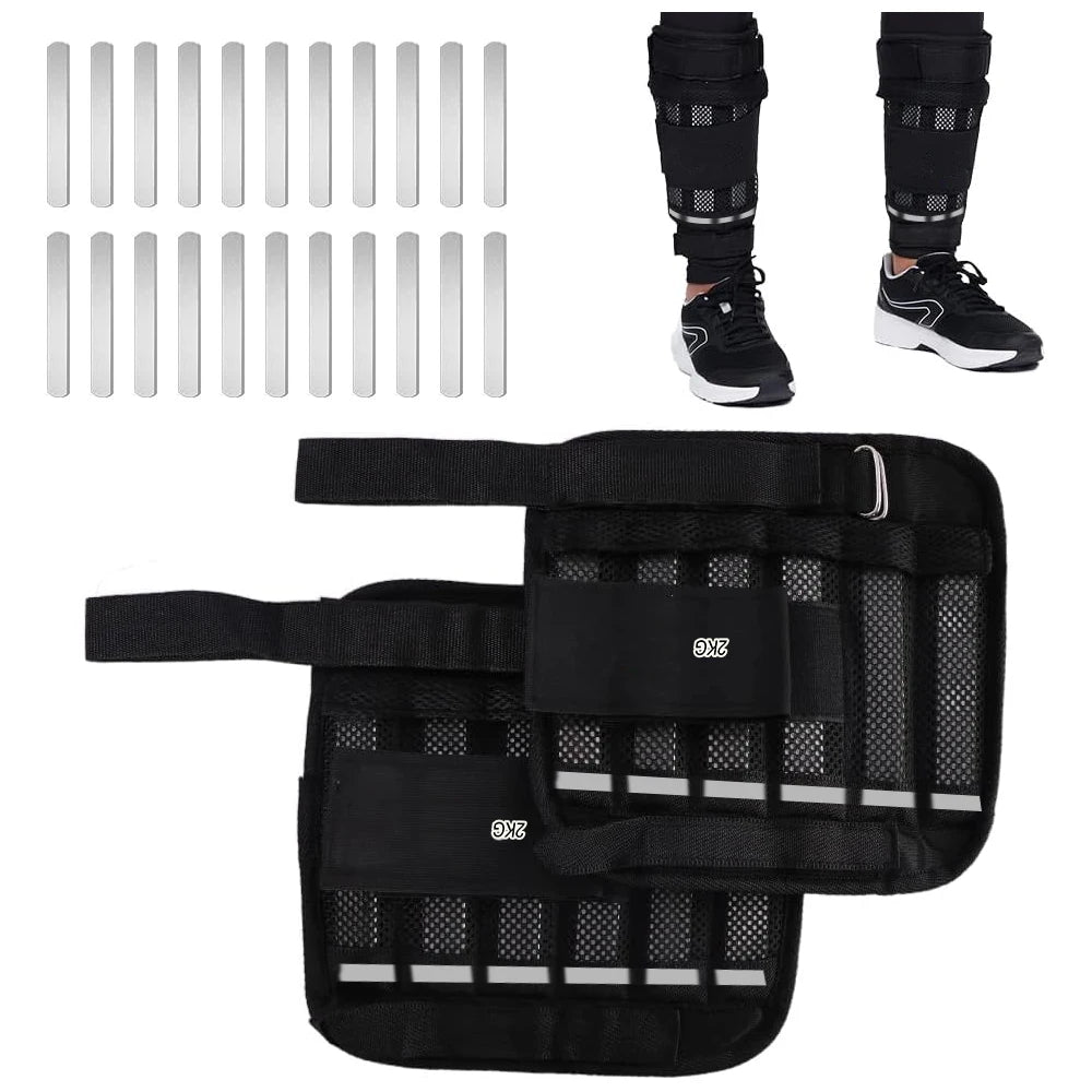 1Pair Adjustable Wrist Ankle Weights, Removable Arm & Leg Weight for Men & Women, Fitness, Strength Training, Running, Walking