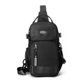 Fashionable Men's Crossbody Bag Student Casual Waist Bag Nylon Material Zipper Closure Soft Handle Multi-Compartment Pack