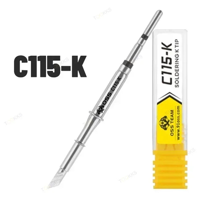 OSS C115 C210 T245 Tips Universal C245 C210 C115 Soldering Iron Tip Compatible SUGUN Maant GVM OSS Soldering Station Handle