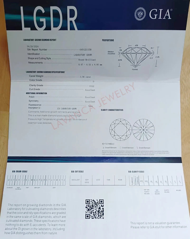 GIA IGI Certified 0.3-5.0ct Round Lab Grown Diamonds CVD HPHT Loose Lab Diamonds DEF VVS/VS Lab Created Diamond For Jewelry Made