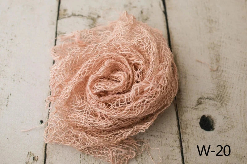Newborn Photography Props Handmade Twine Net Folding Linen Blanket Mat Background Photo Decoration Studio Shooting Accessories