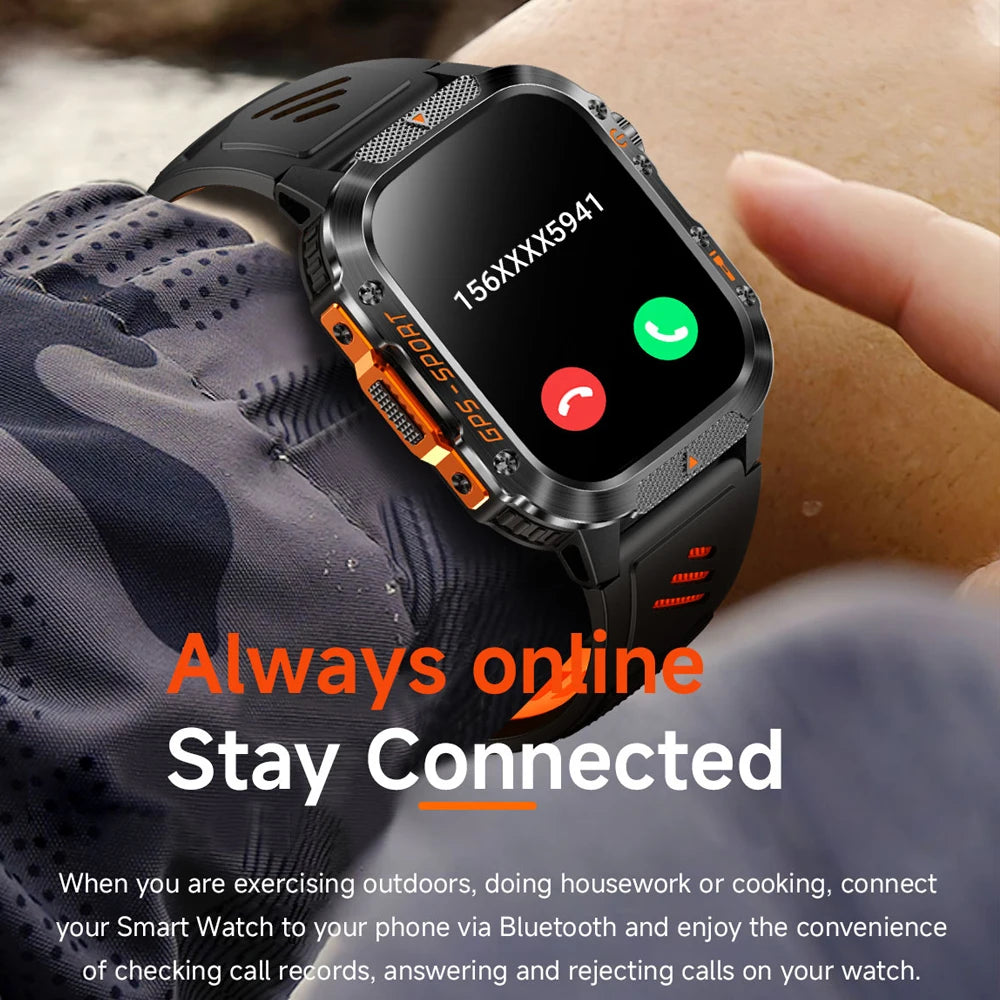2025 New Dual-Frequency Satellite GPS Sports Smart Watch Compass Barometer Bluetooth Call 10ATM Waterproof Swim Smart Bracelet