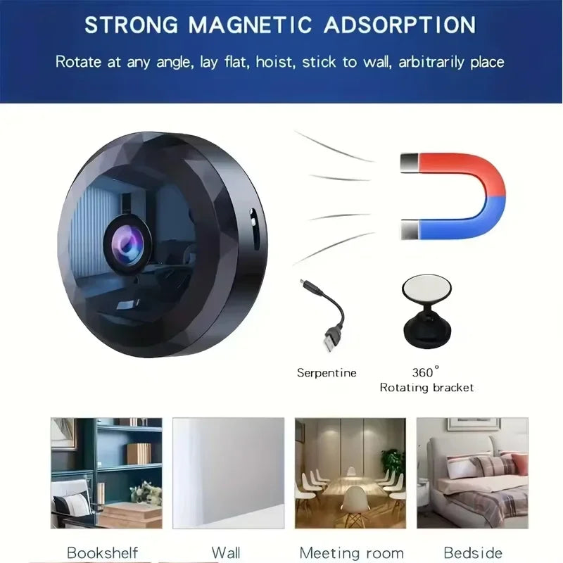 Baby Monitor 1080P HD Mini WiFi Camera Indoor Safety Security Surveillance Camcorder IP Cam Audio Video Recorder