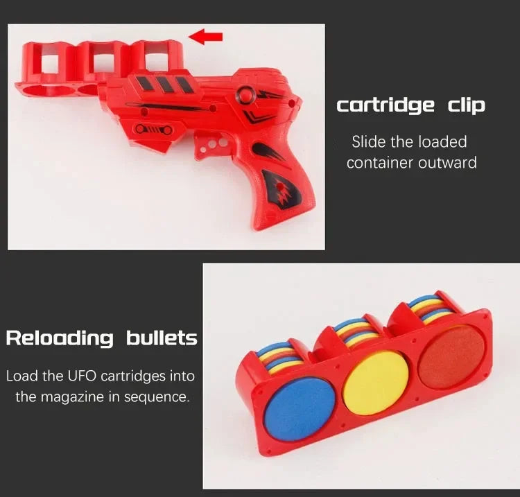 AF Interactive Turnip Gun Cat Toy with 15pcs Reusable Soft Bullets, Pet Hunting Training & Funny Interactive Play Supplies