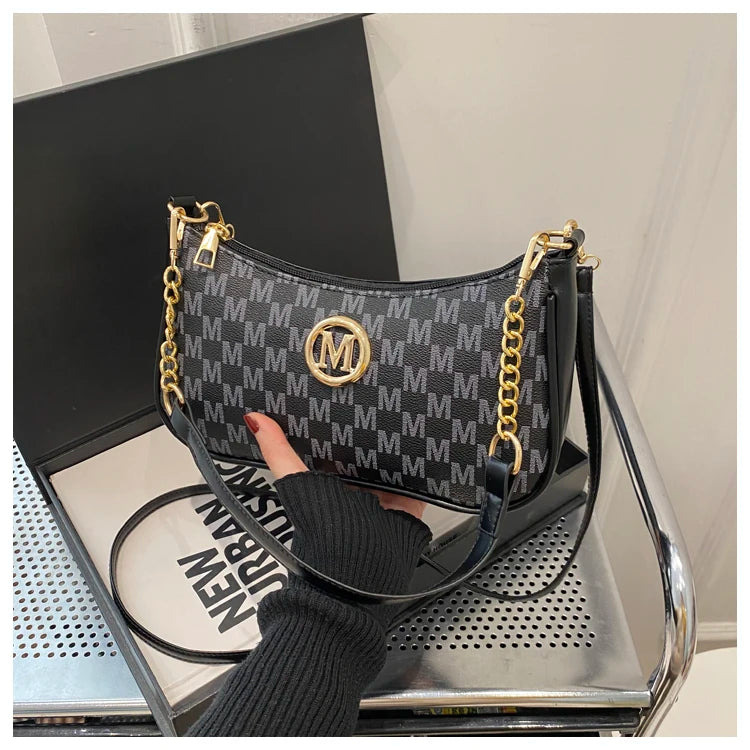 Vintage Floral Print Underarm Bag Women's Crossbody Shoulder Bag Casual Versatile Small Bag Popular Female Fashion Design