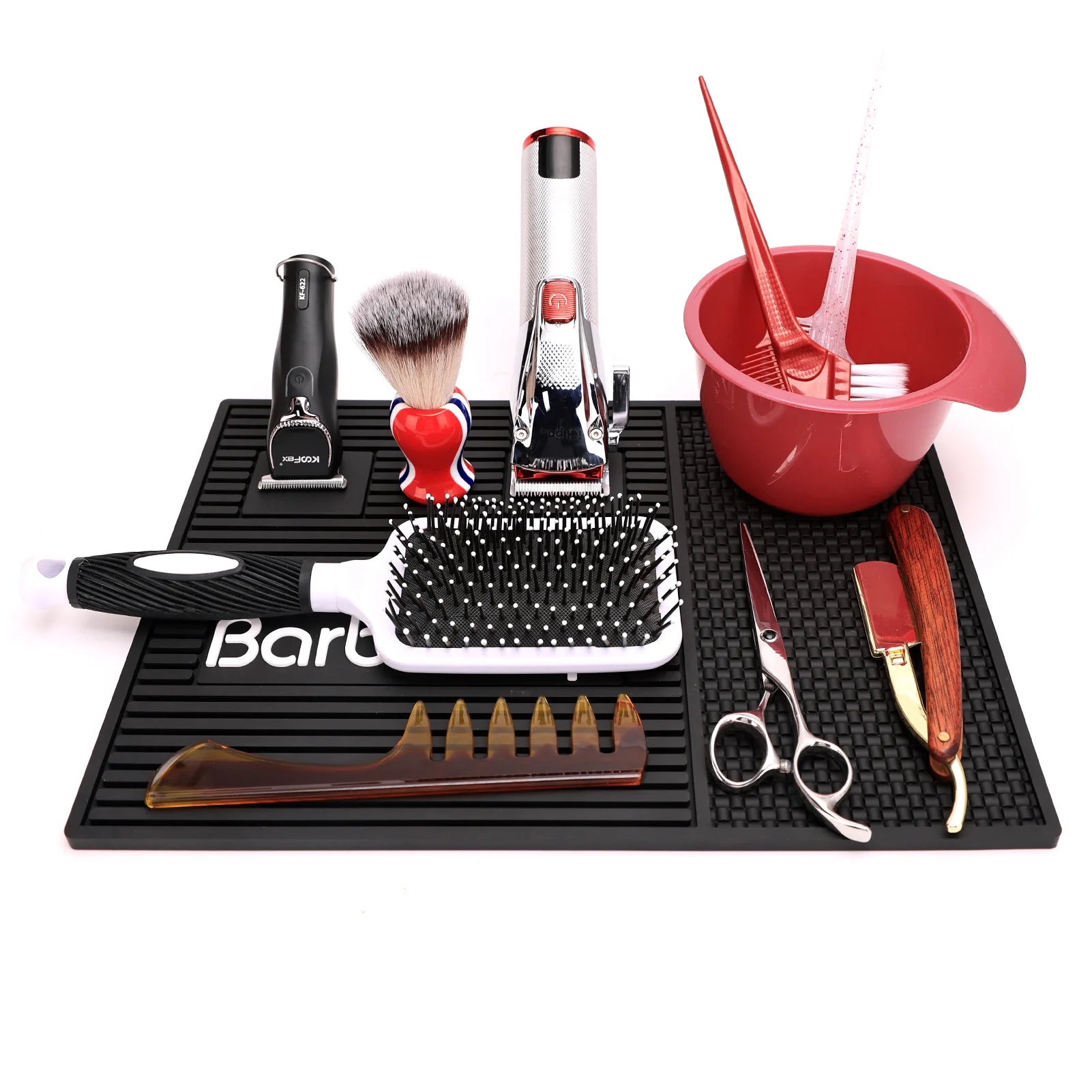 Barbershop Magnetic Hairdressing Tools Storage Mat Soft Rubber Antiskid Waterproof Pad Pro Barbershop Clippers Scissors Tool Mat
