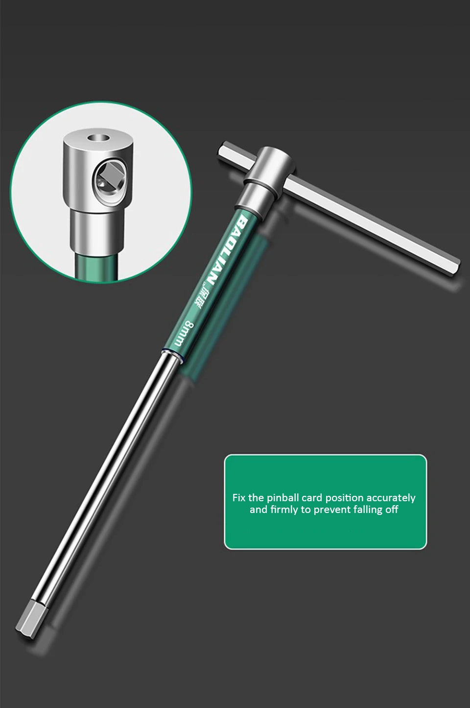 T/L Torx Screwdriver T-Type Allen Hex Wrench 2/2.5/3/3.5/4/4.5/5/6/8/10MM Extended T-Type Chrome Spanner Socket Wrench Hand Tool
