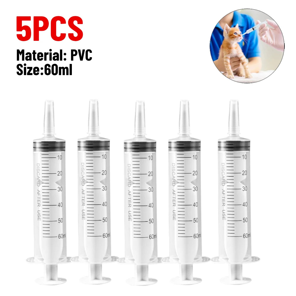 20/60/100ml Plastic Reusable Syringe For Measuring Nutrient Sterile Hydroponic Measure Perfume Rinse Disposable Sampler Injector