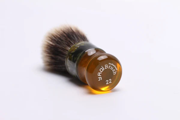 YAQI Retro 22MM Sagrada Familia Two Band Badger Hair Resin Handle Men Wet Shaving Brush High Quality Mature Male Shaving Brush