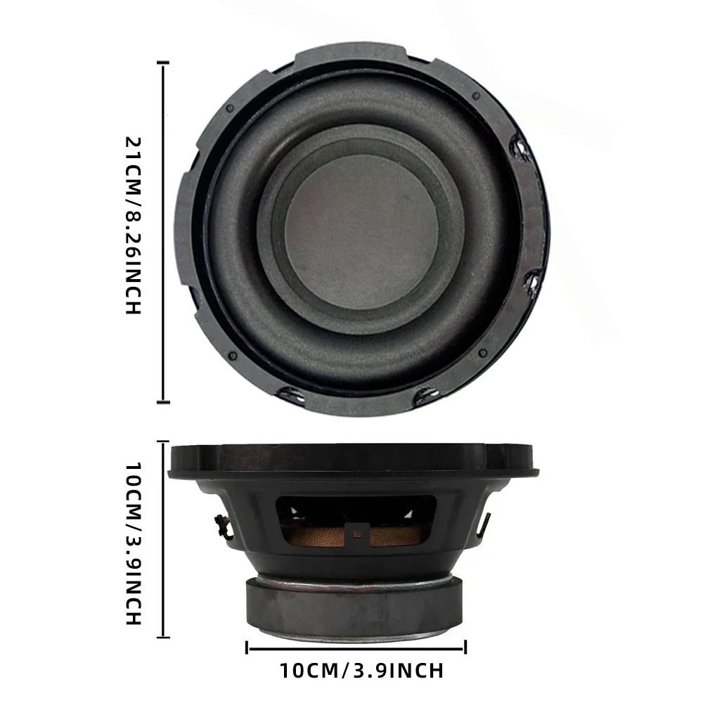 8-inch High Power Subwoofer Easy to Install Deep 4ohm Bass Automotive Woofer Speaker Modification