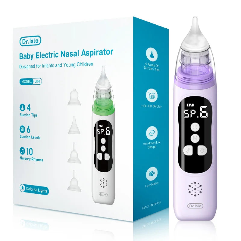 MAMIJOY  Electric Nasal Absorber Silent Baby Obstruction Rhinitis Cleaner Nasal Aspirator Nasal Mucus Cleaning Tool Fro Newborn