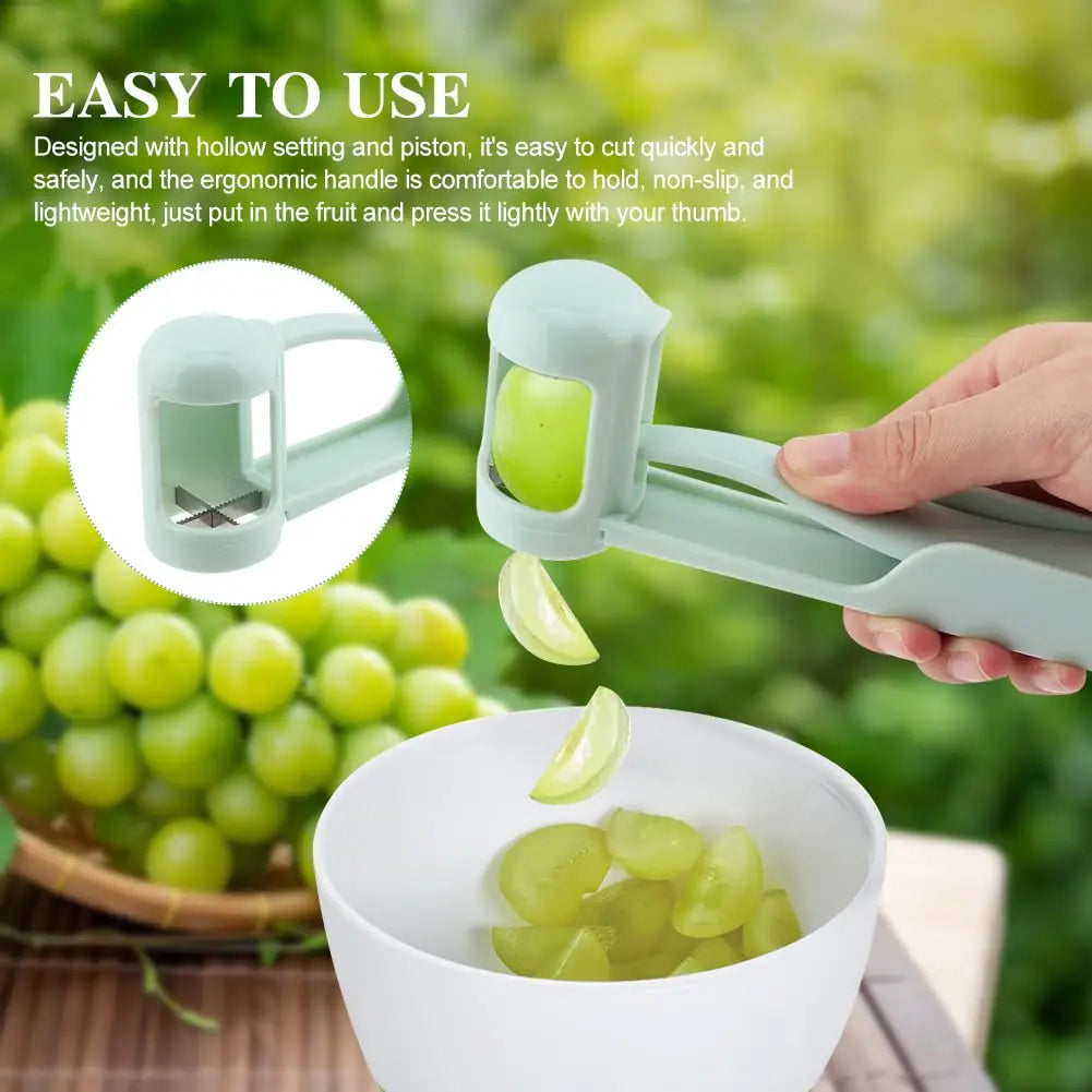 Tomato Grape Cherry Slicer Fruit Vegetable Salad Manual Slicer, Fruit and Vegetable Tool Kitchen Gadget, Progressive Zip Slicer