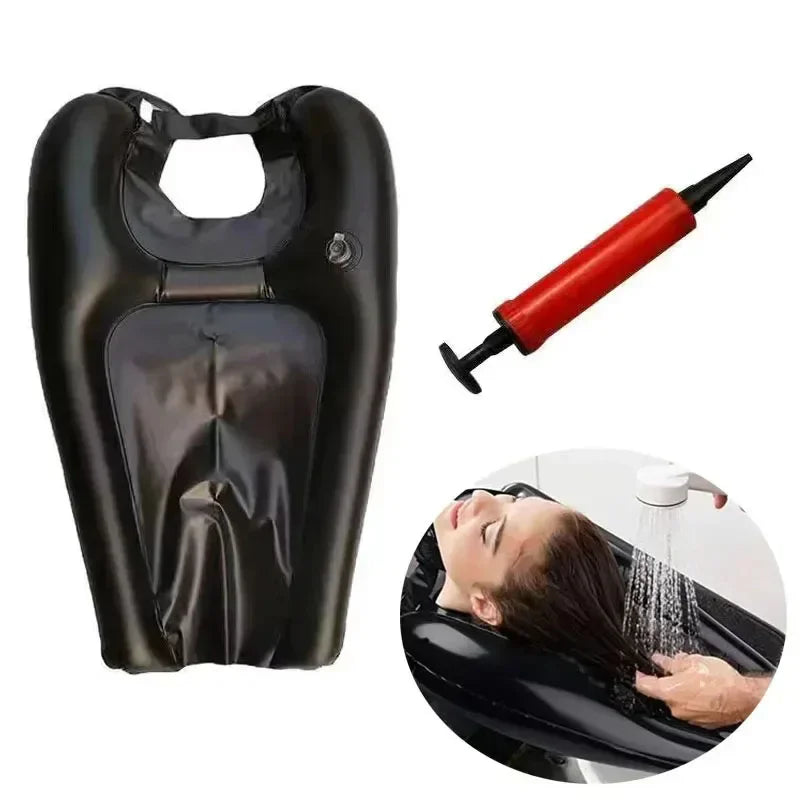 1Set  Inflatable Shampoo Basin PVC Foldable Portable Shampoo Pad Spa Tub Deflate Hair Washing Basin for Pregnant Women Elderly