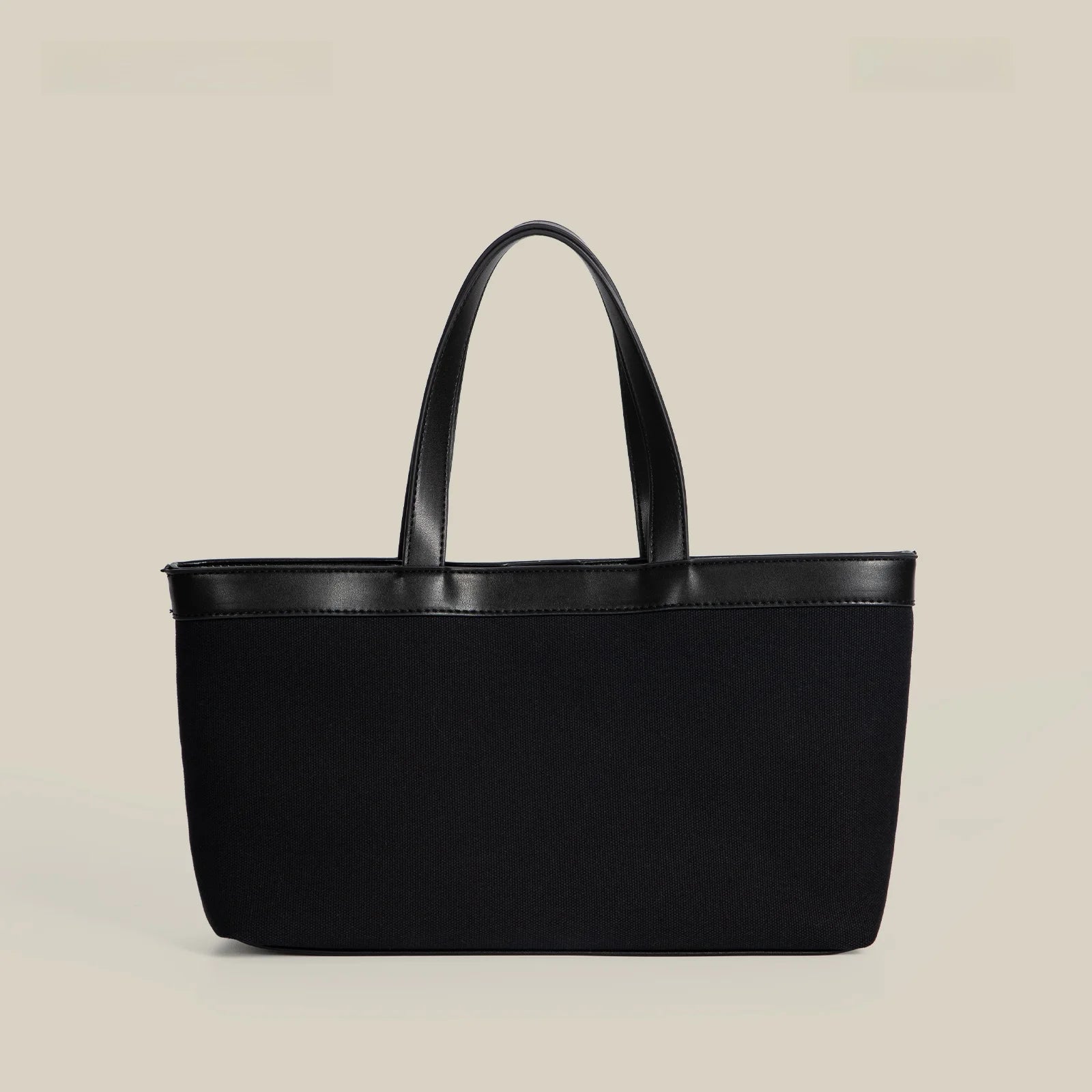 PEPPIHOME Women's Canvas Tote Bag Commuter Handbag Single Shoulder Bag Korean Style Summer New Arrival Soft PU Leather