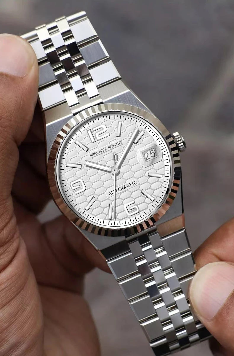 New Specht & Söhne Men's Watches Japan 8215 Automatic Mechanical Watch Rose Gold Stainless Steel Sapphire Crystal Waterproof