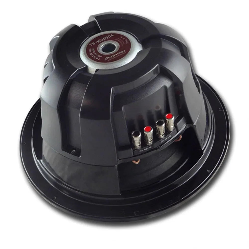 Pioneer TS-W309D4 12" Car Subwoofer 1400W Peak 400W RMS Dual 4 Ohm Voice Coil Powerful Bass Car Audio Speaker