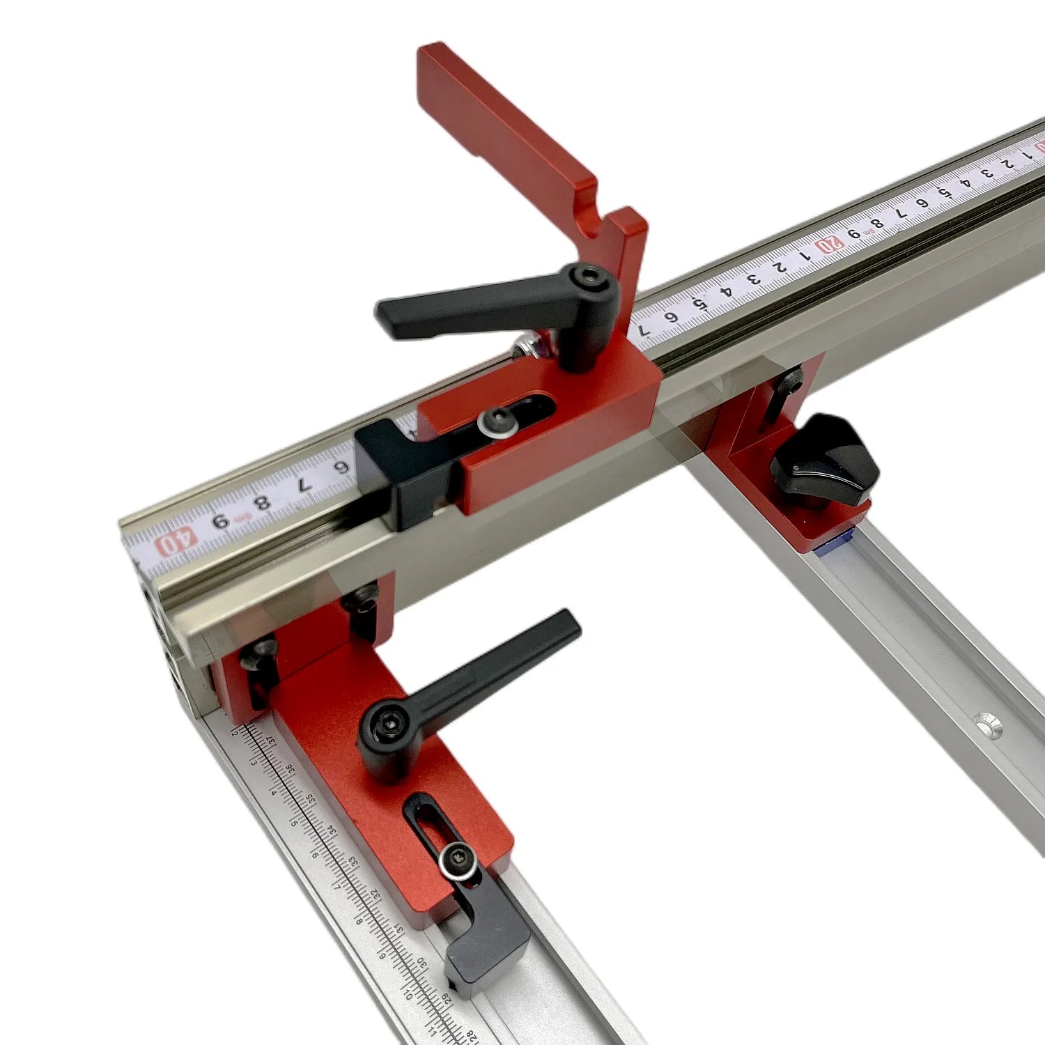 Miter Track Stop T-Slot T-Tracks Stop Chute Locator Aluminium Alloy Backing Connector for Woodworking Guide Rail Table Saw DIY