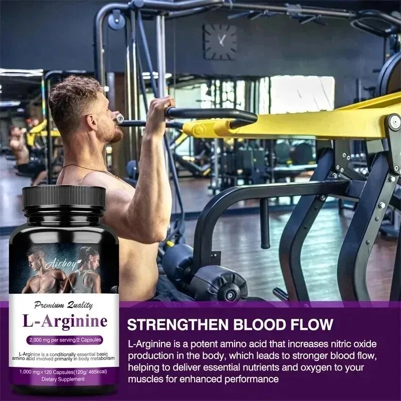 Men's L Arginine Capsules Supplement Endurance Performance for Workouts Muscle Growth Mercury for Adult