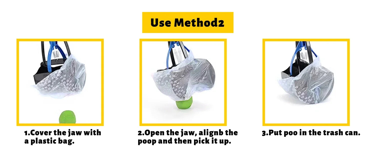 Dog Poop Bags Holder Picker Scooper Dog Waste Clean Up Poop Cleaner Claw Grabber for Dogs Puppy Outdoor Walking Park Tools