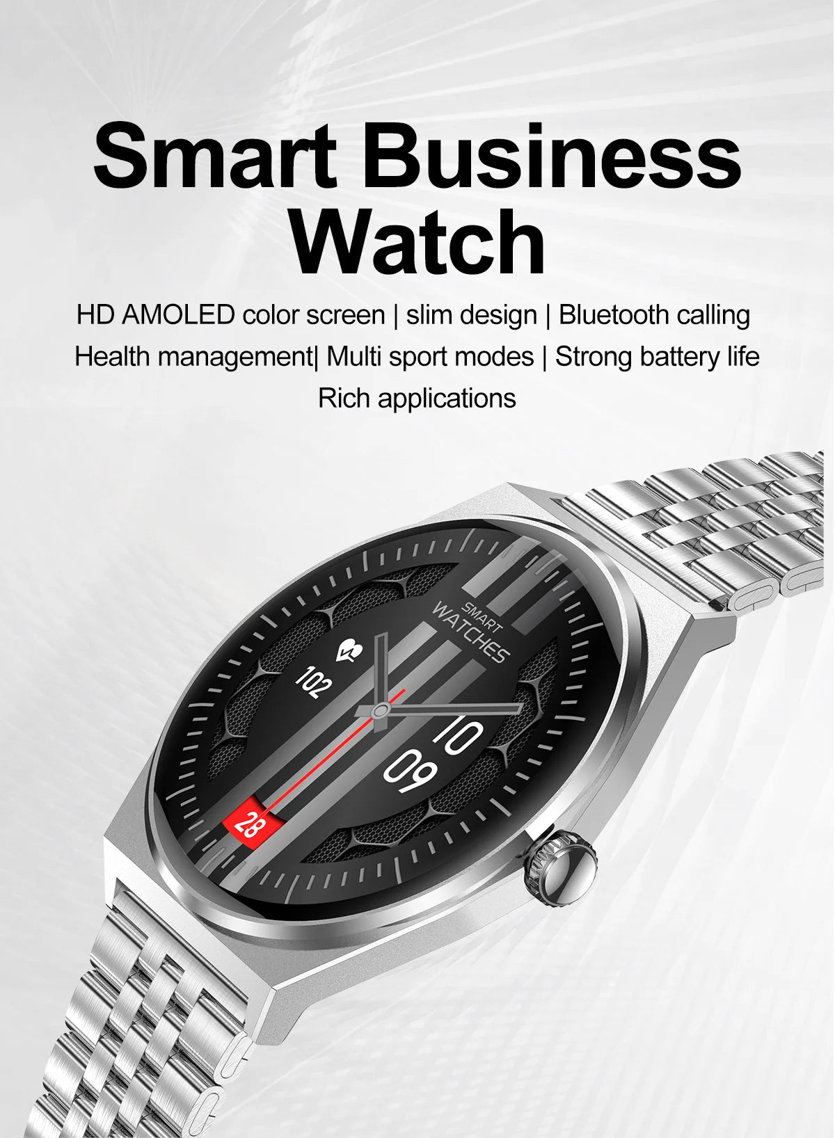 DAORKOW New Ultra thin Wireless Call SmartWatch Women Watches Men Sports Fitness Tracker Heart Rate Smartwatches For Android IOS