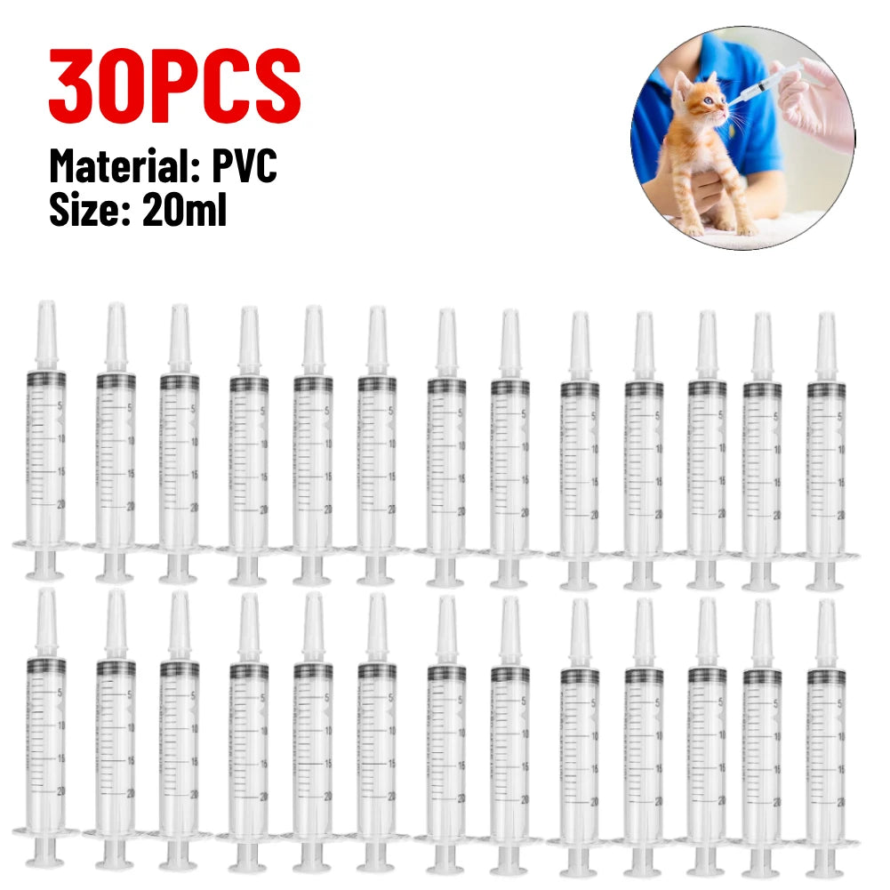 20/60/100ml Plastic Reusable Syringe For Measuring Nutrient Sterile Hydroponic Measure Perfume Rinse Disposable Sampler Injector