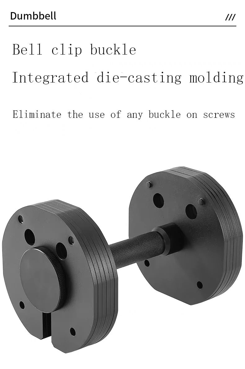 Quick Disassembly Plug-in Adjustable Dumbbells Multifunctional Men's Fitness Arm Muscle 1kg Incremental Steel Dumbbell