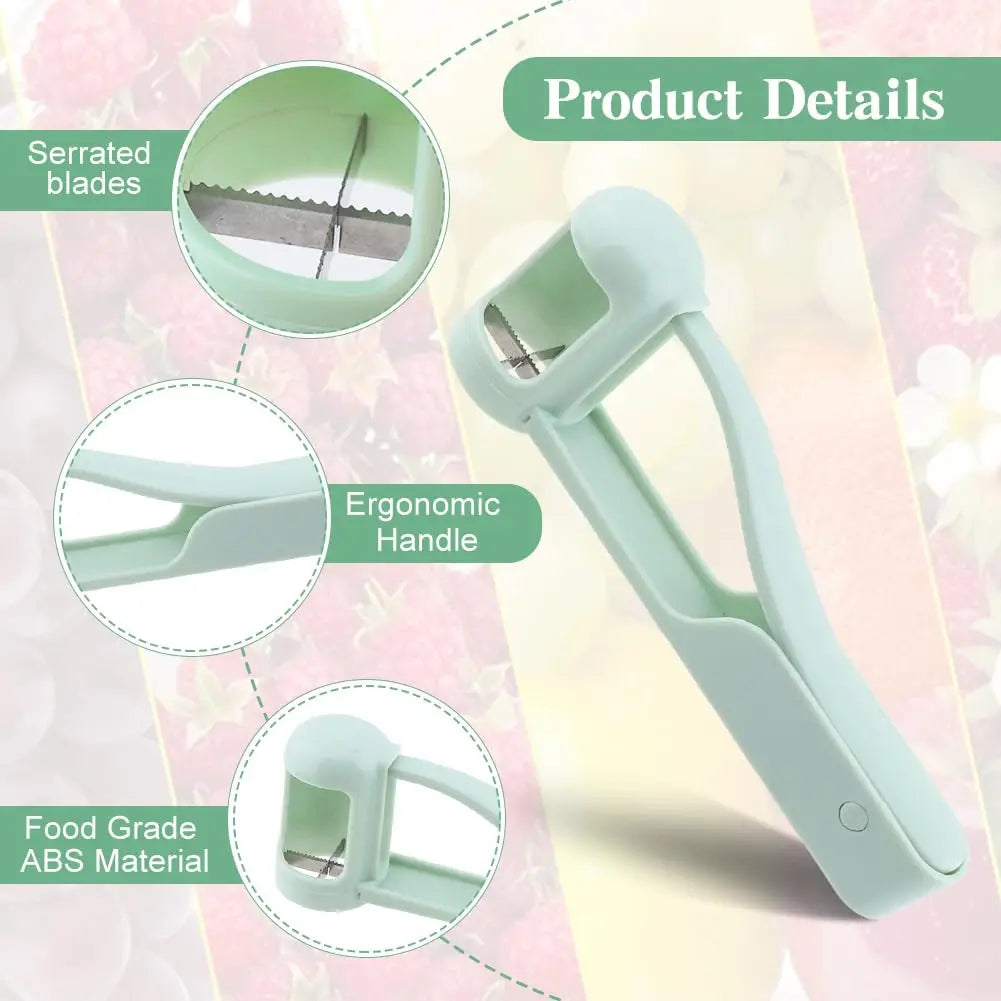 Tomato Grape Cherry Slicer Fruit Vegetable Salad Manual Slicer, Fruit and Vegetable Tool Kitchen Gadget, Progressive Zip Slicer