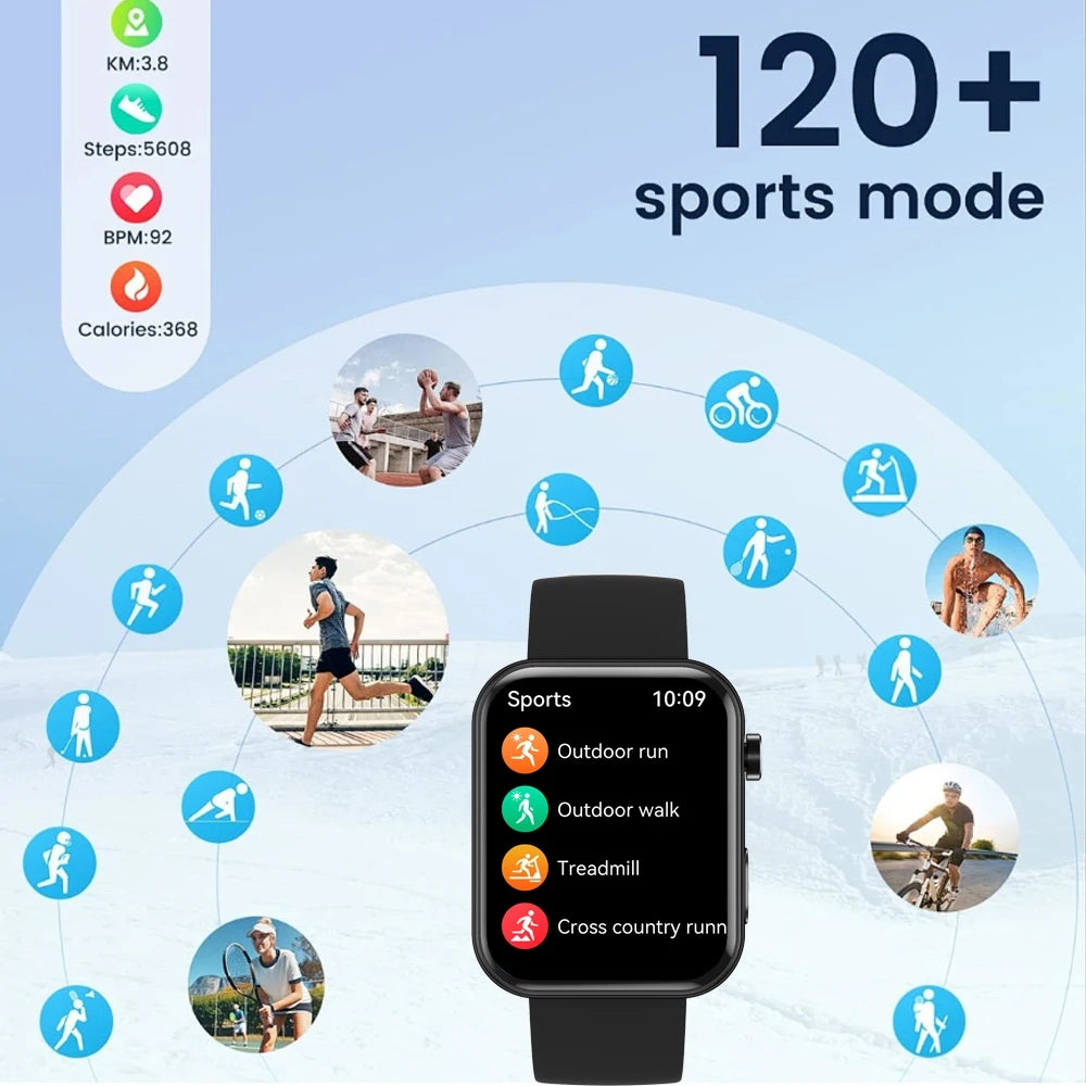 2025 New Smart Watch Women Men HD Camera Record Video Heart Rate 512MB Memory Music Sport Waterproof Bluetooth Call Smartwatch
