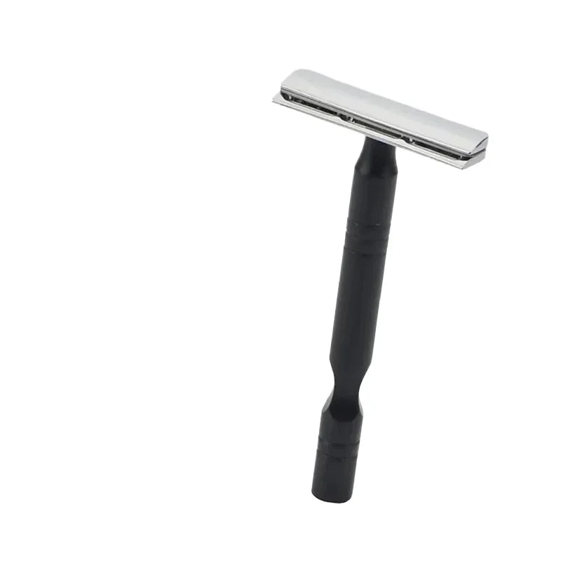 2026 YAQI Chrome And Black Color Aluminum Handle Light Weight AC Blade Excalibur Single-edged Mens Shaving Safety Razor