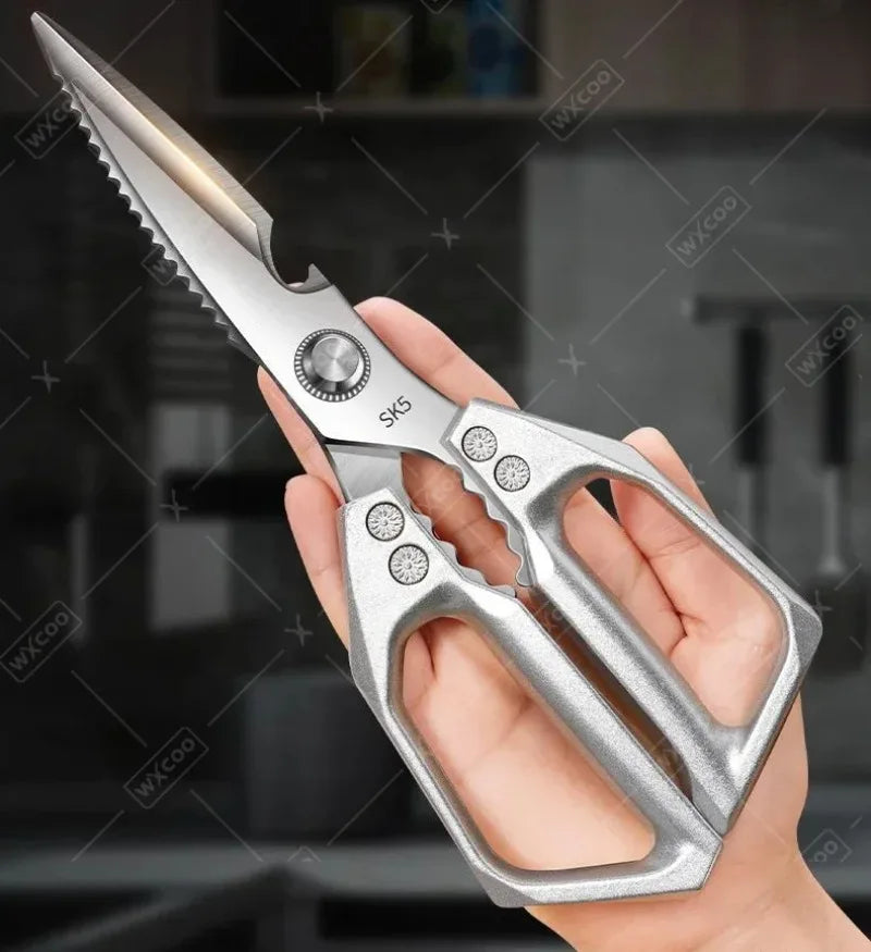 WXCOO Japanese Household Chicken Bone Scissor SK5 Stainless Steel Multi-Purpose Shears Specialized Heavy-Duty Kitchen Scissors