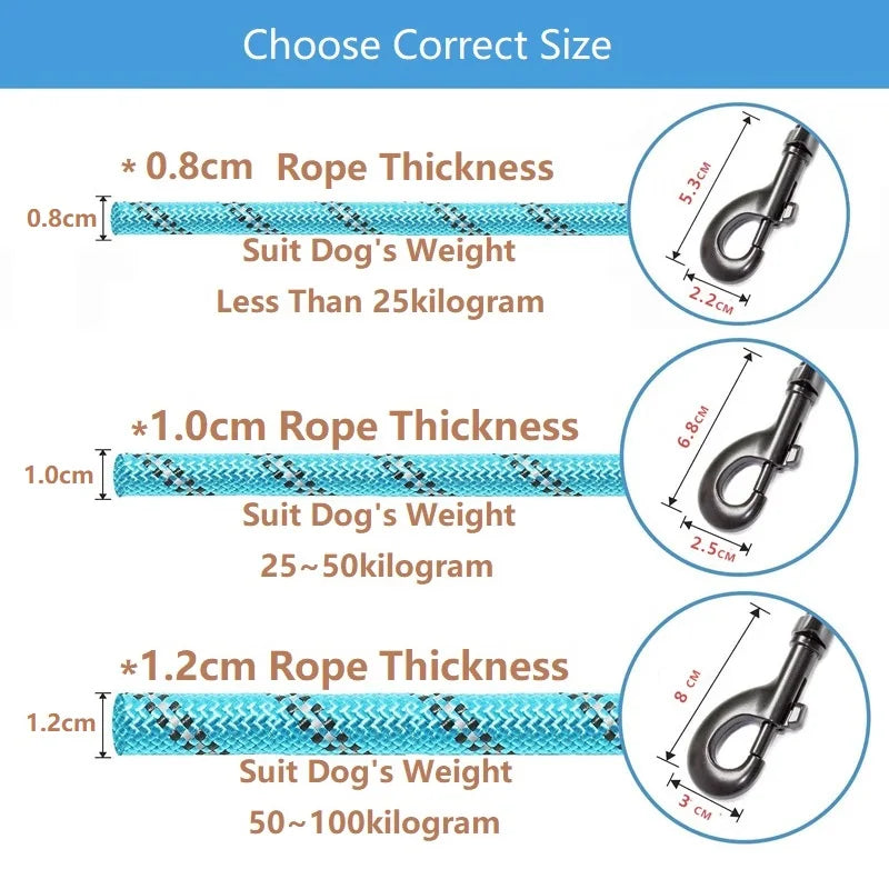 Strong Dog Leash Pet Leashes Reflective Leash For Big Small Medium Dog Leash Drag Pull Tow Golden Retriever