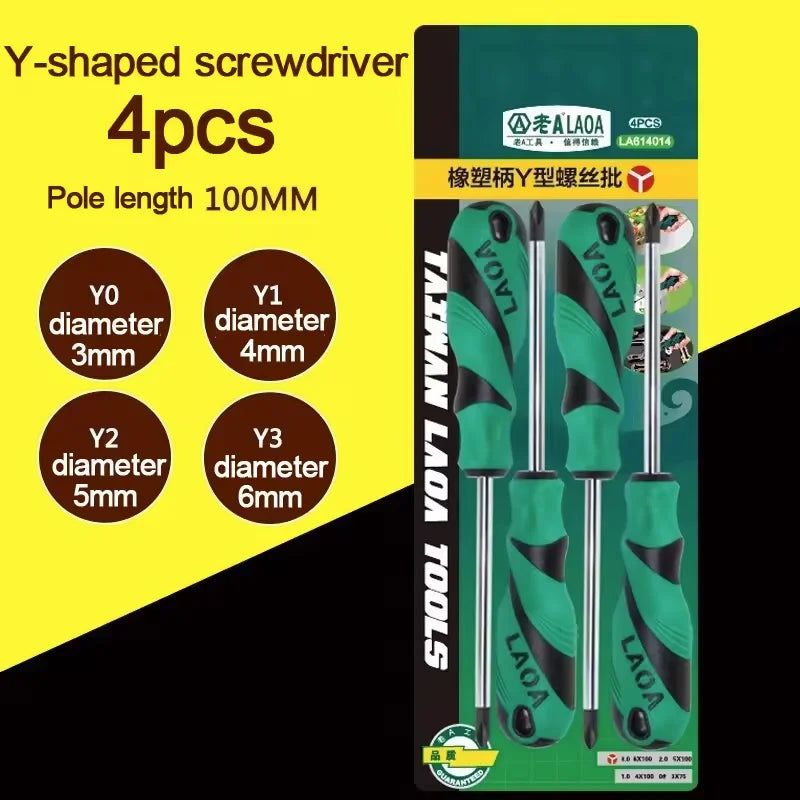 LAOA Special-shaped screwdriver Y-shaped U-shaped H triangle magnetic screwdriver socket screwdriver