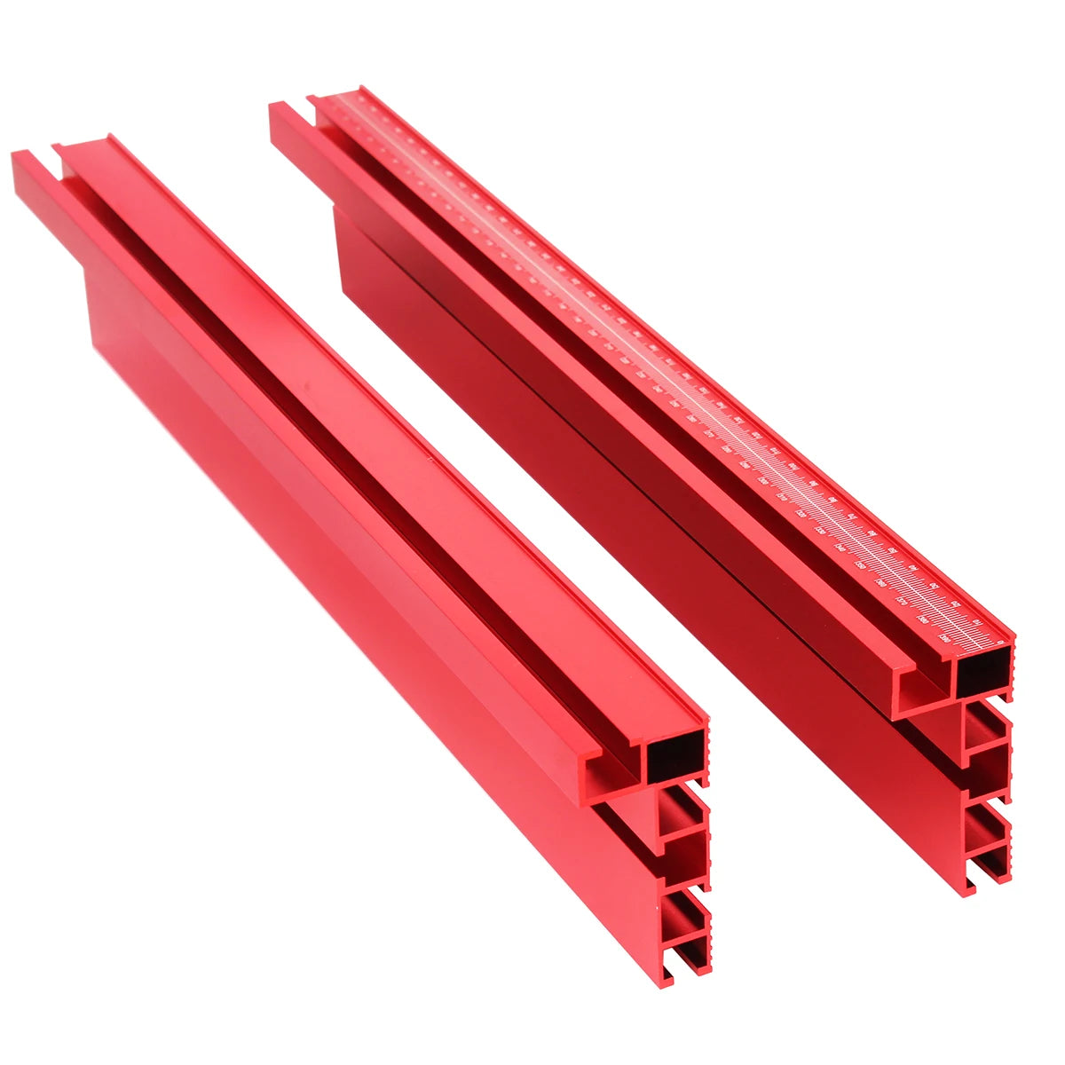 40CM 75 Type Red Aluminum Profile Router Fence Multi T-Track Table Saw Fence Woodworking T-Slot Miter Track Fence Stopper