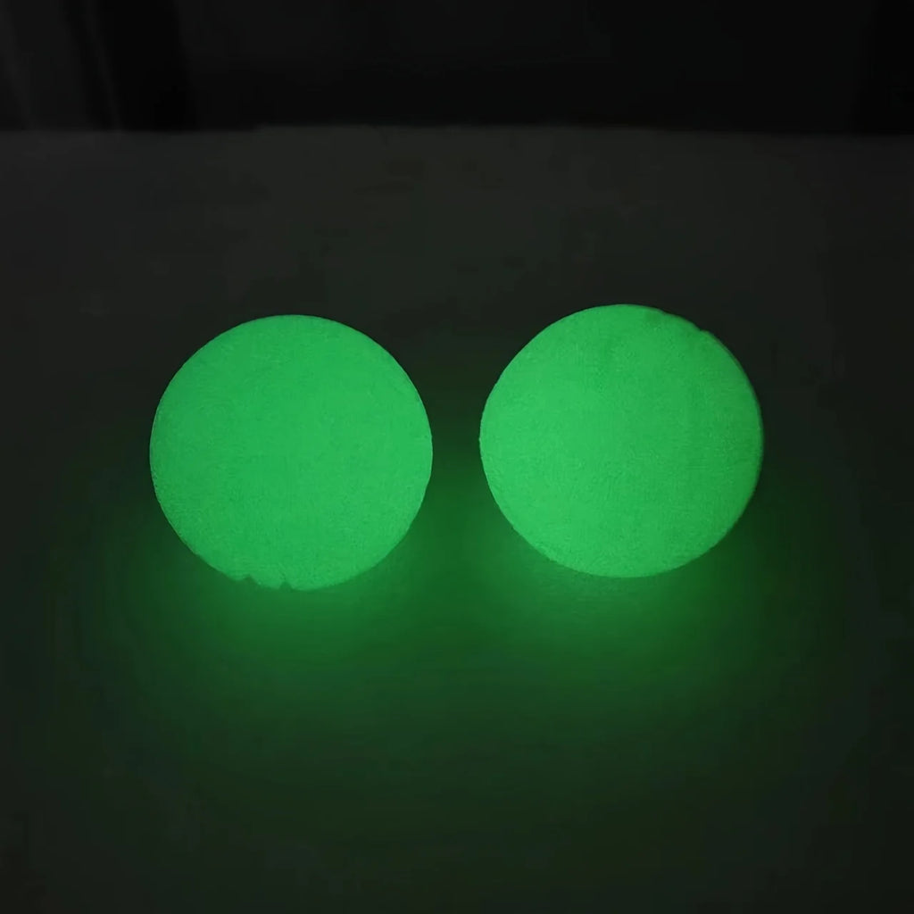 1 Night Light Squeak Dog Ball - Rubber Toy, Interactive Pet Play with Sound, Suitable for Nighttime Entertainment