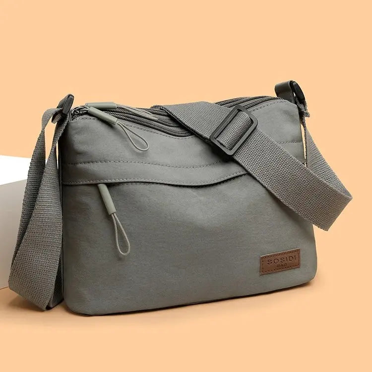 Large Capacity Nylon Bag Women's Casual Style Crossbody Shoulder Bag Portable Fashionable Single Strap Small Square Bag
