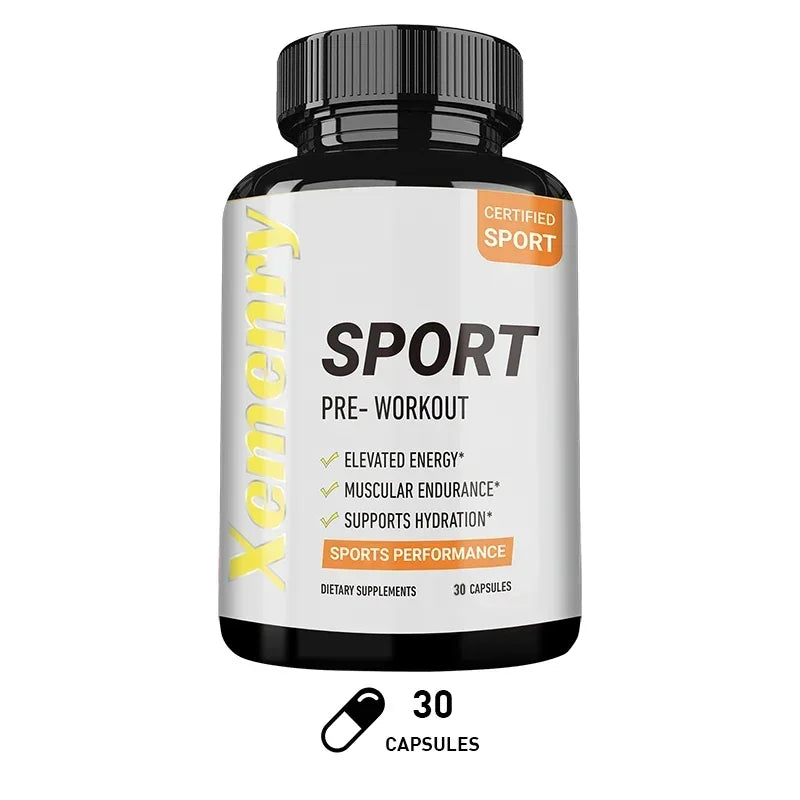 Sport Pre Workout Supplement - Increase Muscle Strength, Improve Athletic Performance, Reduce Fatigue, Muscle Building & Growth