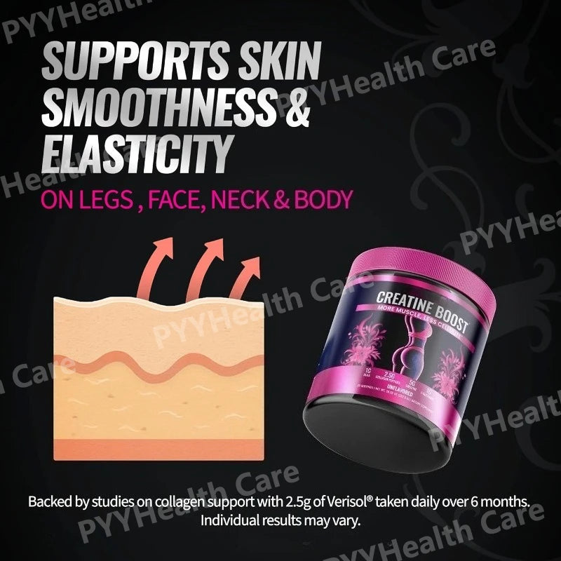 Creatine for Women Booty Builder Supplement with Collagen & BCAA Supports Muscle Development Post-Workout Recovery Elasticity