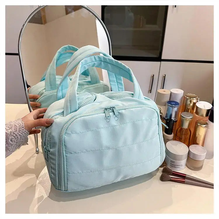Large Capacity Portable Makeup Bag Travel Cosmetic Storage Waterproof Multi-layer Organizer High Aesthetic Value Handheld