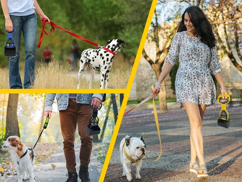 Dog Poop Bags Holder Picker Scooper Dog Waste Clean Up Poop Cleaner Claw Grabber for Dogs Puppy Outdoor Walking Park Tools