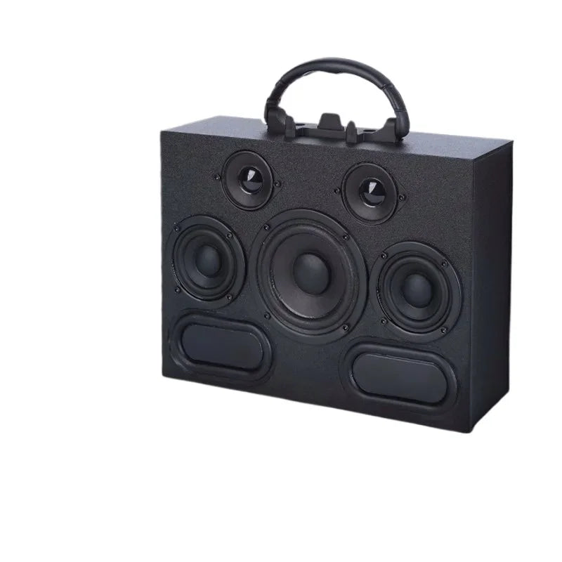 SOTAMIA 1Pcs Seven Units Portable Bluetooth Speaker Hifi Music Audio Charging Wooden Subwoofer Speakers Power Loudspeaker