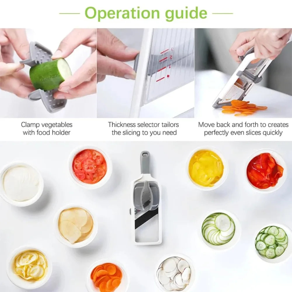 Handheld Slicer Fruit Vegetables Chopper Easy to Clean Cheese Grater Multifunctional Shredder for Salad Cheese Kitchen Supplies