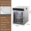 10/12/16 Tier Rotary Food Dehydrator Smart Commercial & Home Dryer for Fruit, Veg, Meat, Snacks, Herbs
