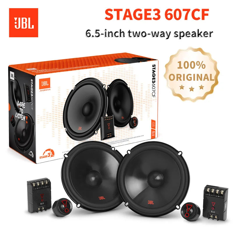JBL 6.5-inch car audio speaker STAGE3 607CF two-way door speaker treble mid-speaker subwoofer speaker car speaker surround sound